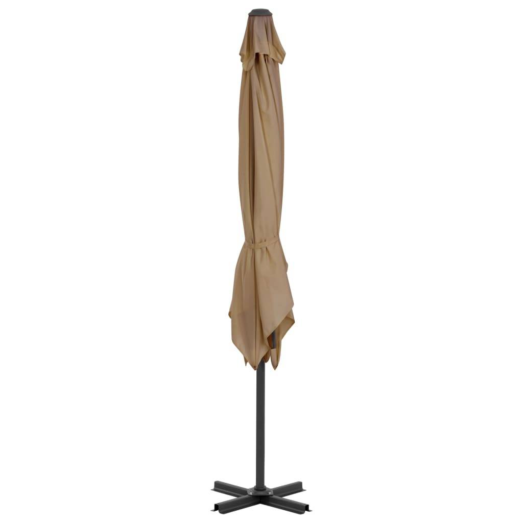 Helloshop26 - Parasol d'extérieur avec base portable 2,5 x 2,5 cm taupe - Imagen 3