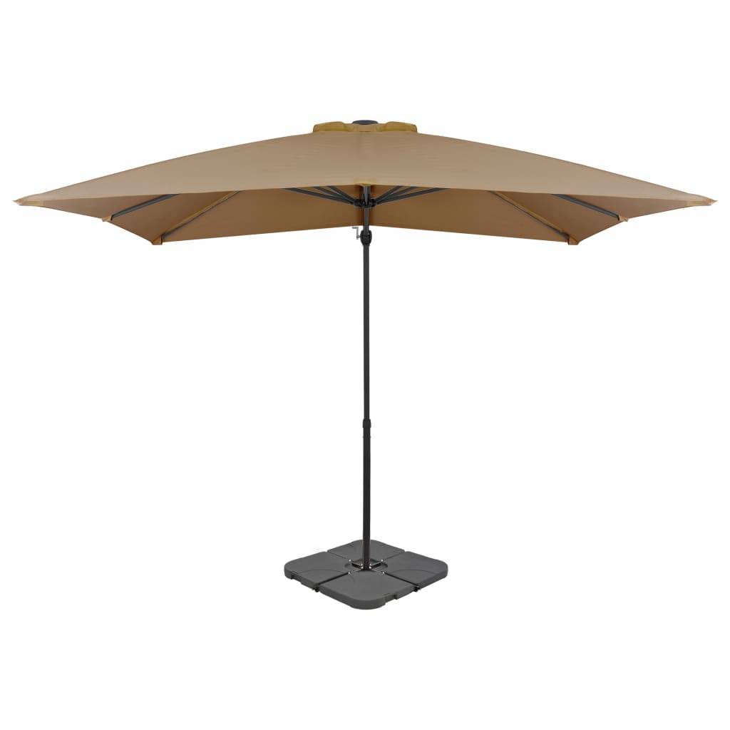 Helloshop26 - Parasol d'extérieur avec base portable 2,5 x 2,5 cm taupe - Imagen 1