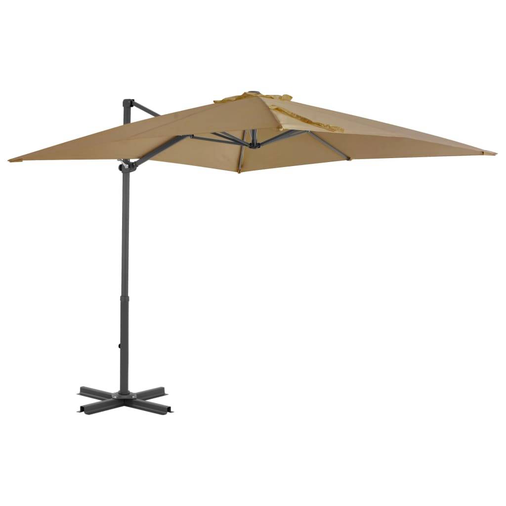 Helloshop26 - Parasol d'extérieur avec base portable 2,5 x 2,5 cm taupe - Imagen 2