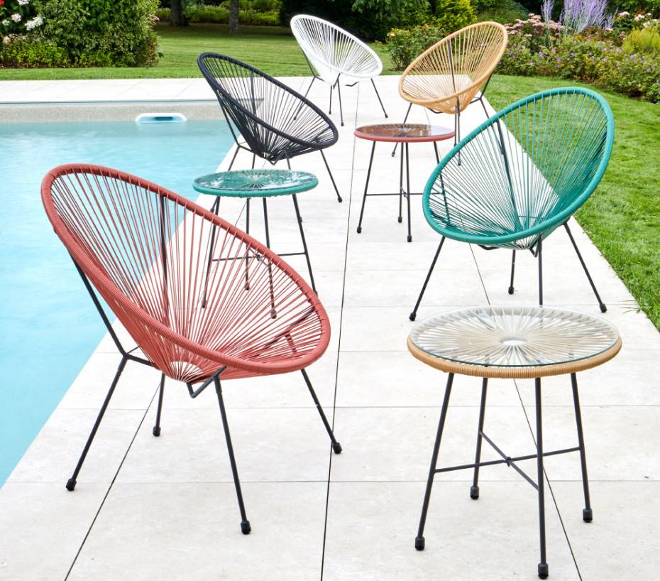 Ozalide - Salon de jardin en acier  2 places  blanc  CARACAS - Imagen 2