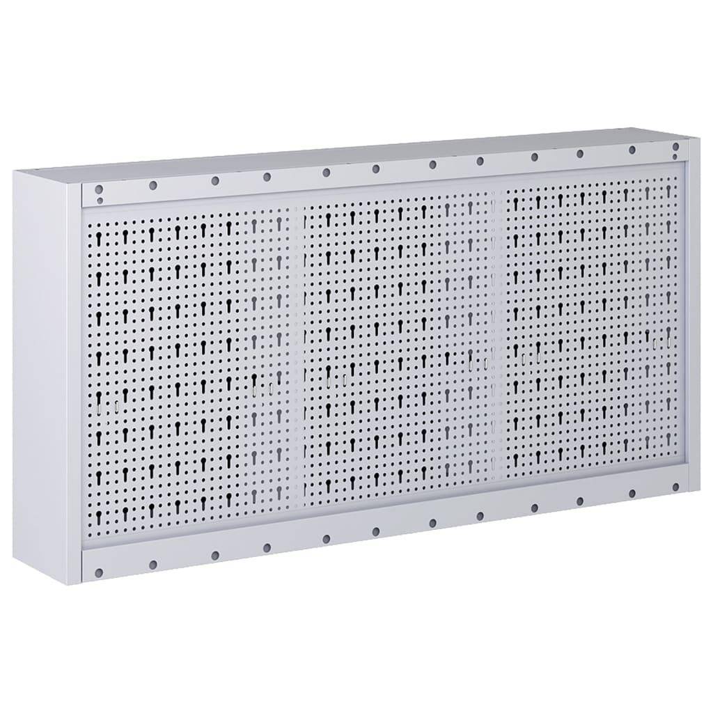 Armoire à outils murale organisateur d'outils rangement d'outils armoire de rangement atelier style industriel 120 cm métal gris et noir - Image 4