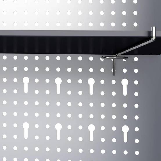 Armoire à outils murale organisateur d'outils rangement d'outils armoire de rangement atelier style industriel 120 cm métal gris et noir - Image 5