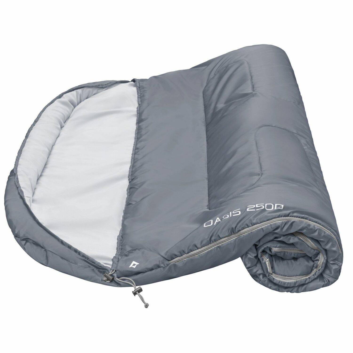 Sac de couchage 2 places - Modèle Oasis - Gris - 235 x 160 cm - Kingcamp - Image 3