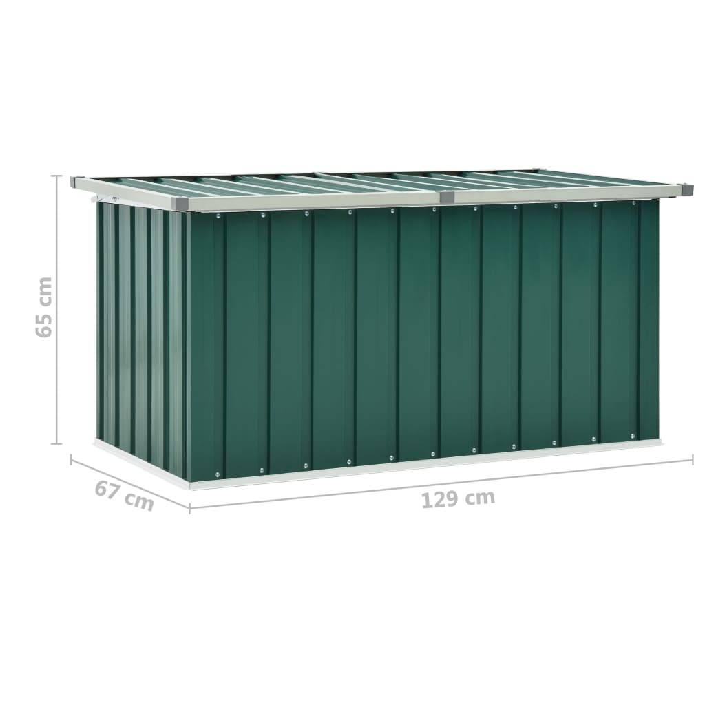 Helloshop26 - Coffre boîte meuble de jardin rangement 129 x 67 x 65 cm vert - Imagen 7