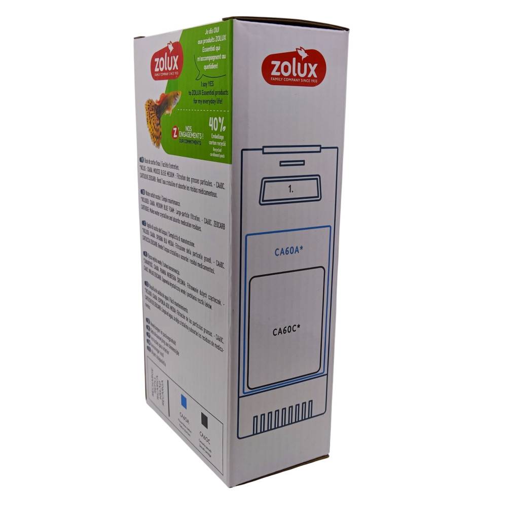 Zolux - Filtration intérieure cascade 60 , 280l/h pour aquarium de 30 à 60l max couleur blanc - Imagen 10