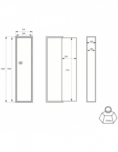 Armoire à fusils BRISSAC fermeture par clé - 13284 - Imagen 2