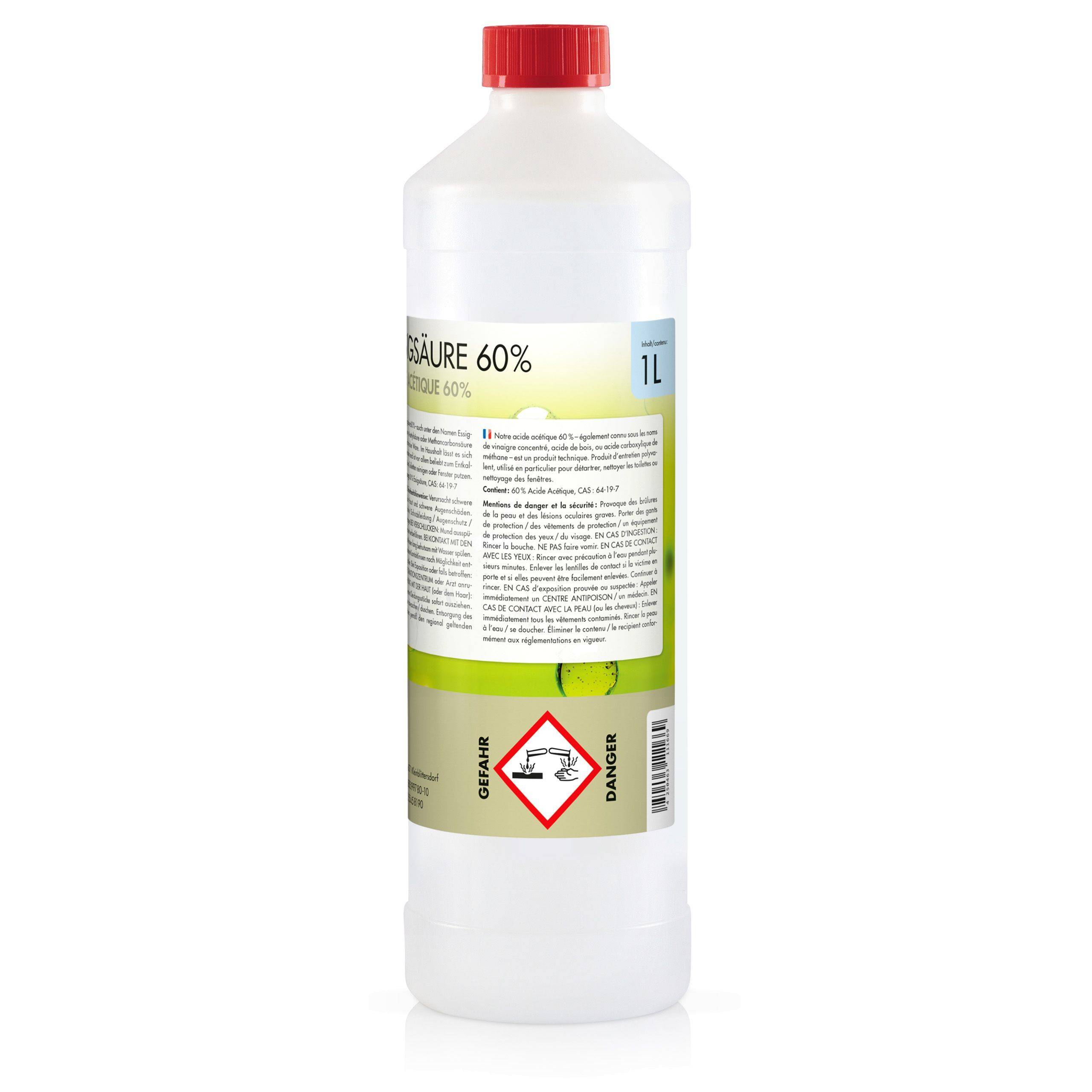 Acide Acétique 60% Höfer Chemie® en bouteille de 1 L x 1 - Image 4