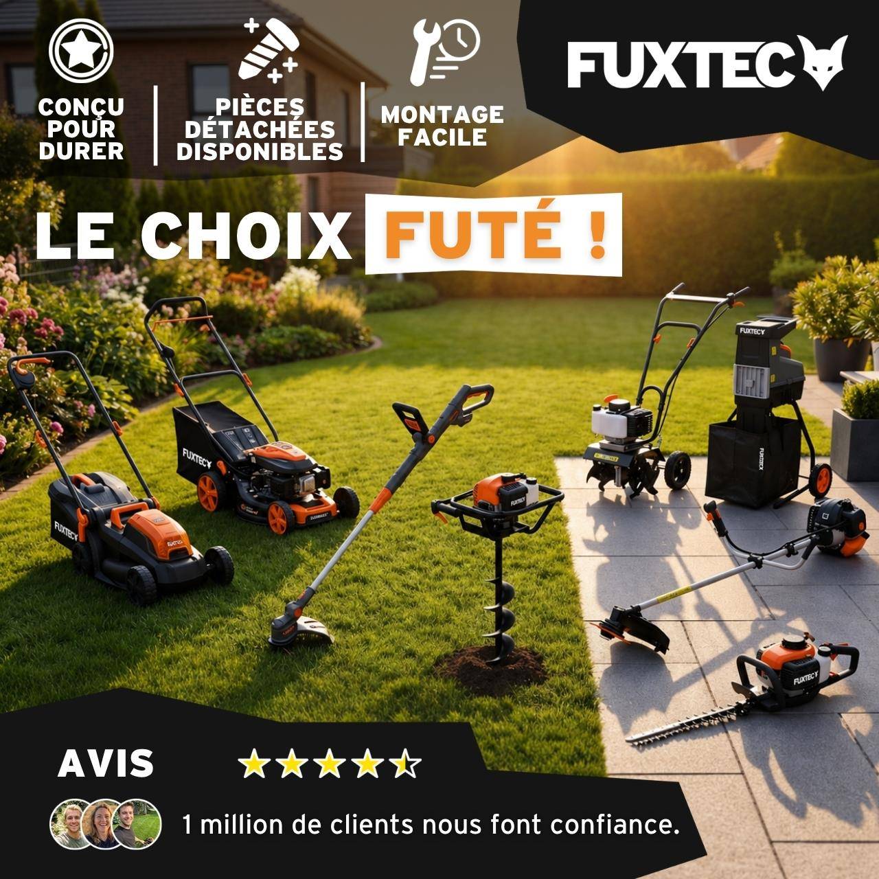 FUXTEC - Tondeuse à gazon sans fil 40 V coupe 43 cm bac 40 L avec 2 batteries 4 Ah FX-E2RM43 - Fuxtec - Image 6