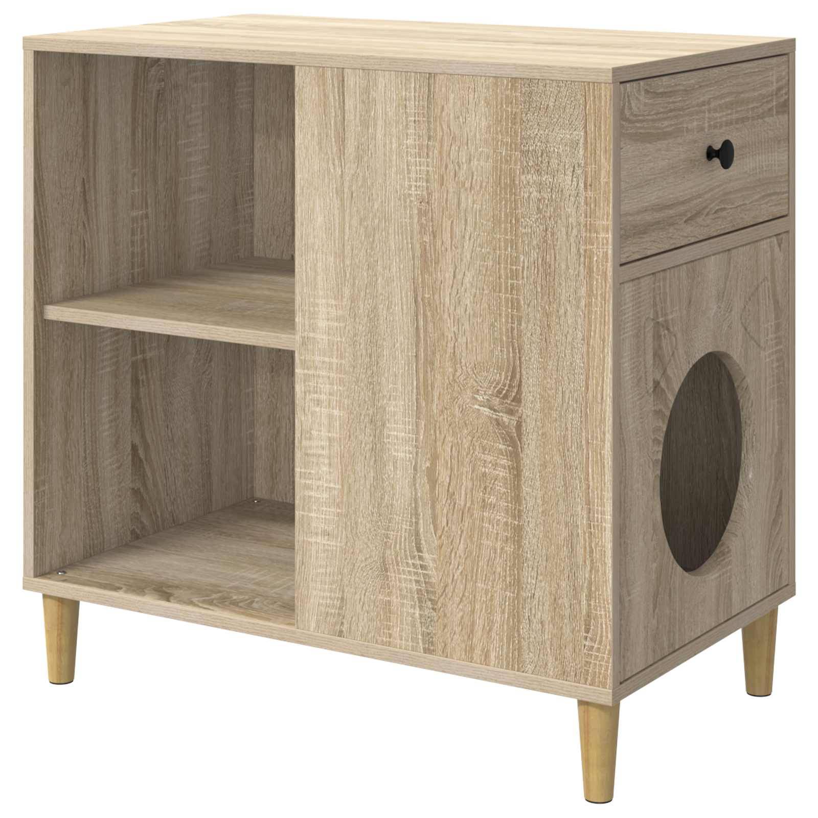 Vidaxl - Maison pour chat Sonoma 72 x 42.5 x 70 cm Bois d'ingénierie vidaXL 8000682 - Image 2
