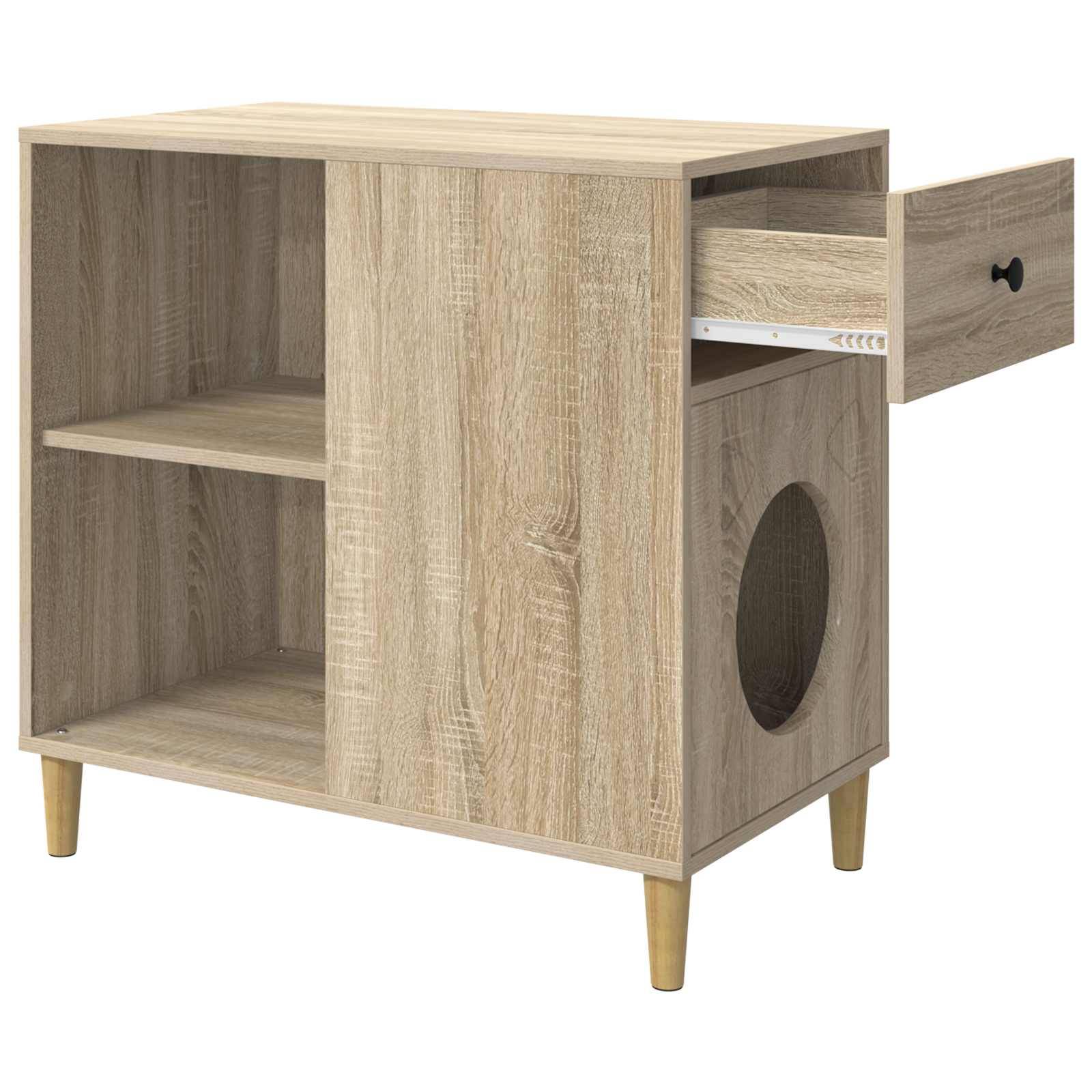 Vidaxl - Maison pour chat Sonoma 72 x 42.5 x 70 cm Bois d'ingénierie vidaXL 8000682 - Image 6