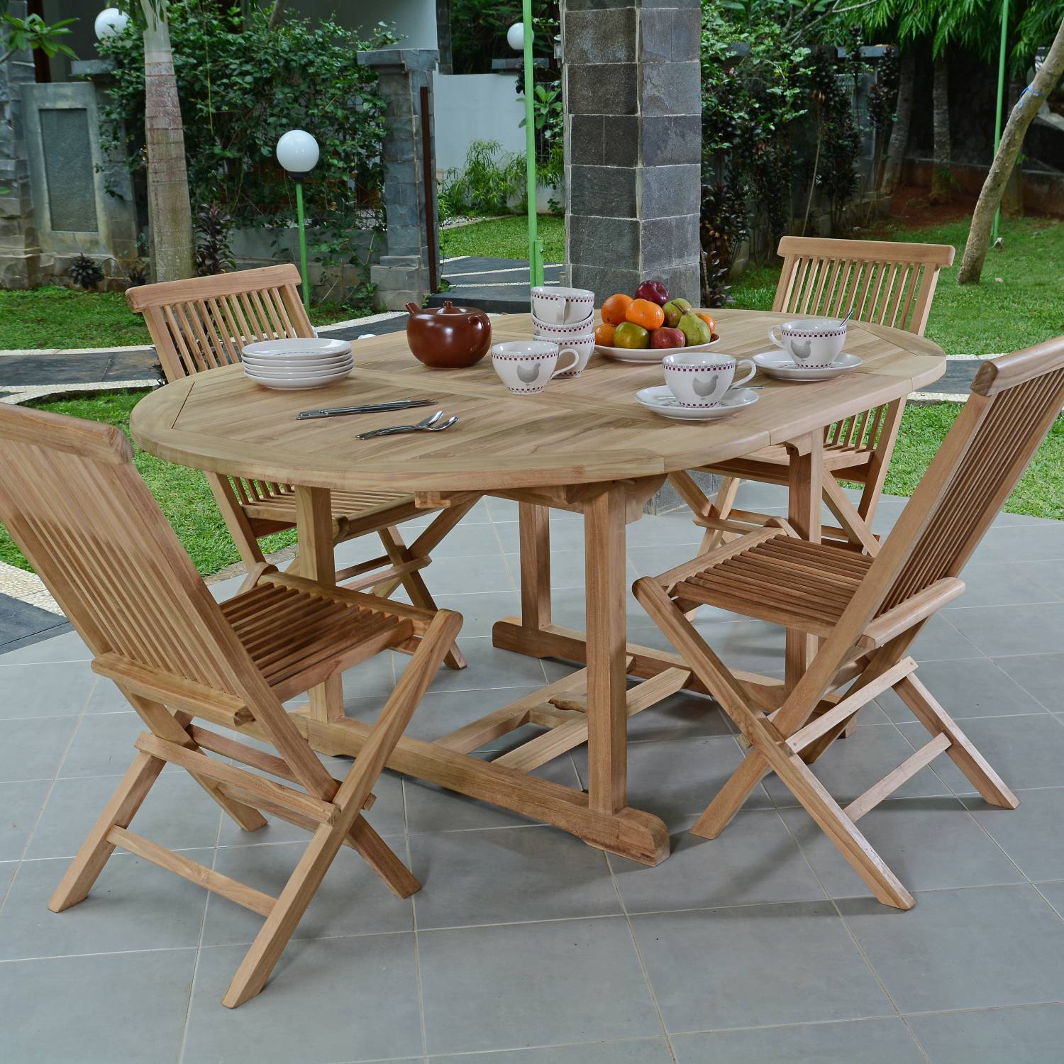 Salon de jardin en teck massif Wesport, 4 places - TECK'Attitude - Imagen 2