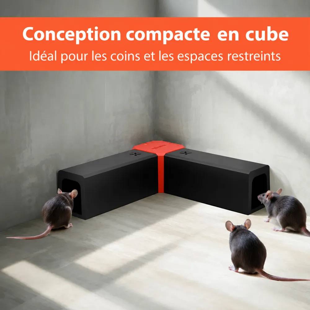 Piège électrique à rongeurs USB, 2 tunnels, 2 000 V - Image 4