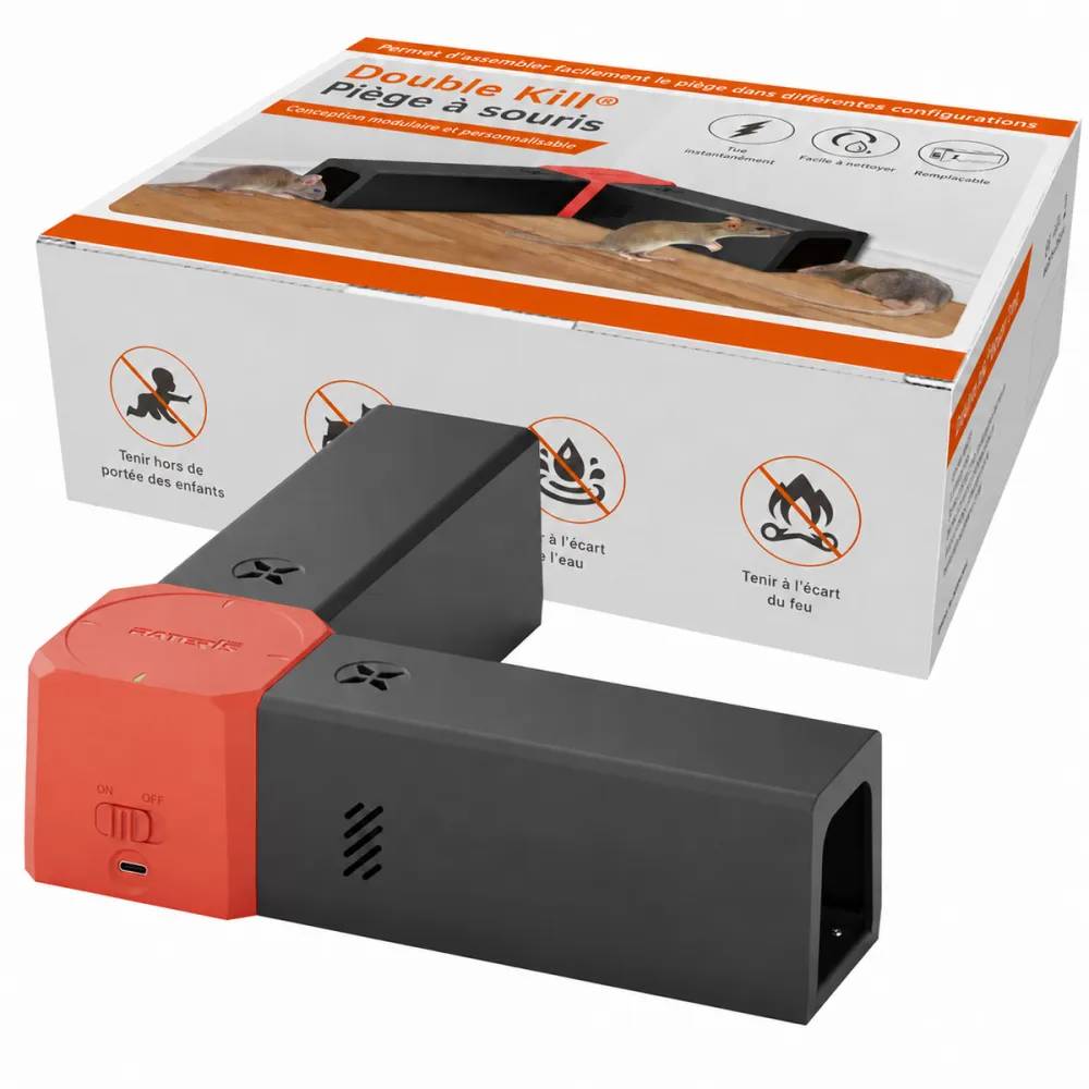 Piège électrique à rongeurs USB, 2 tunnels, 2 000 V - Image 2