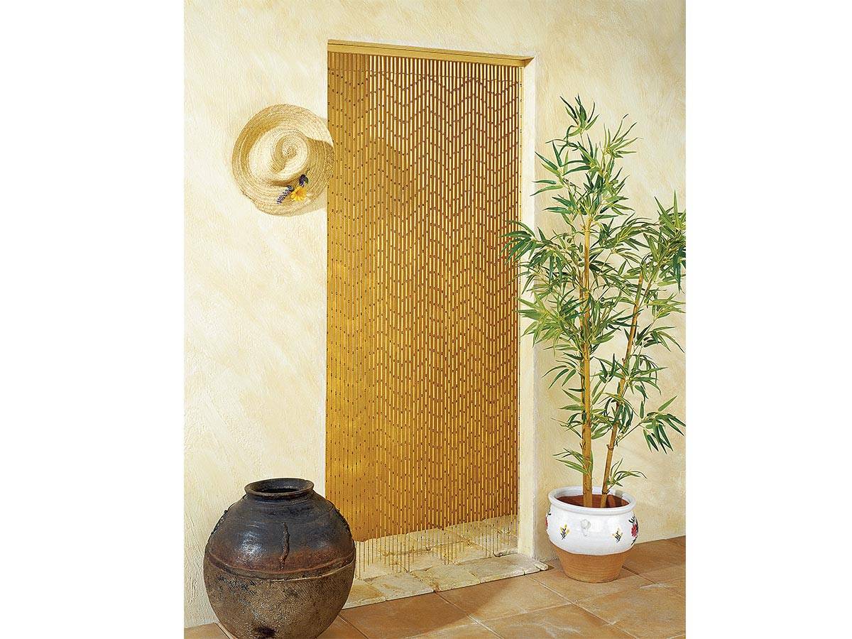 Morel - Rideau de porte Bâtonnets de bambou verni - 90 x 200 cm - Morel - Imagen 2