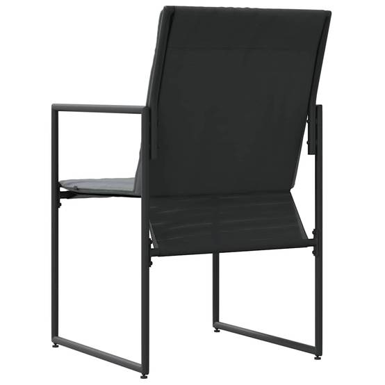 Chaise avec coussin Textilène Noir et Anthracite 59 x 50,5 x 81,5 cm - PANGIVO - Image 7