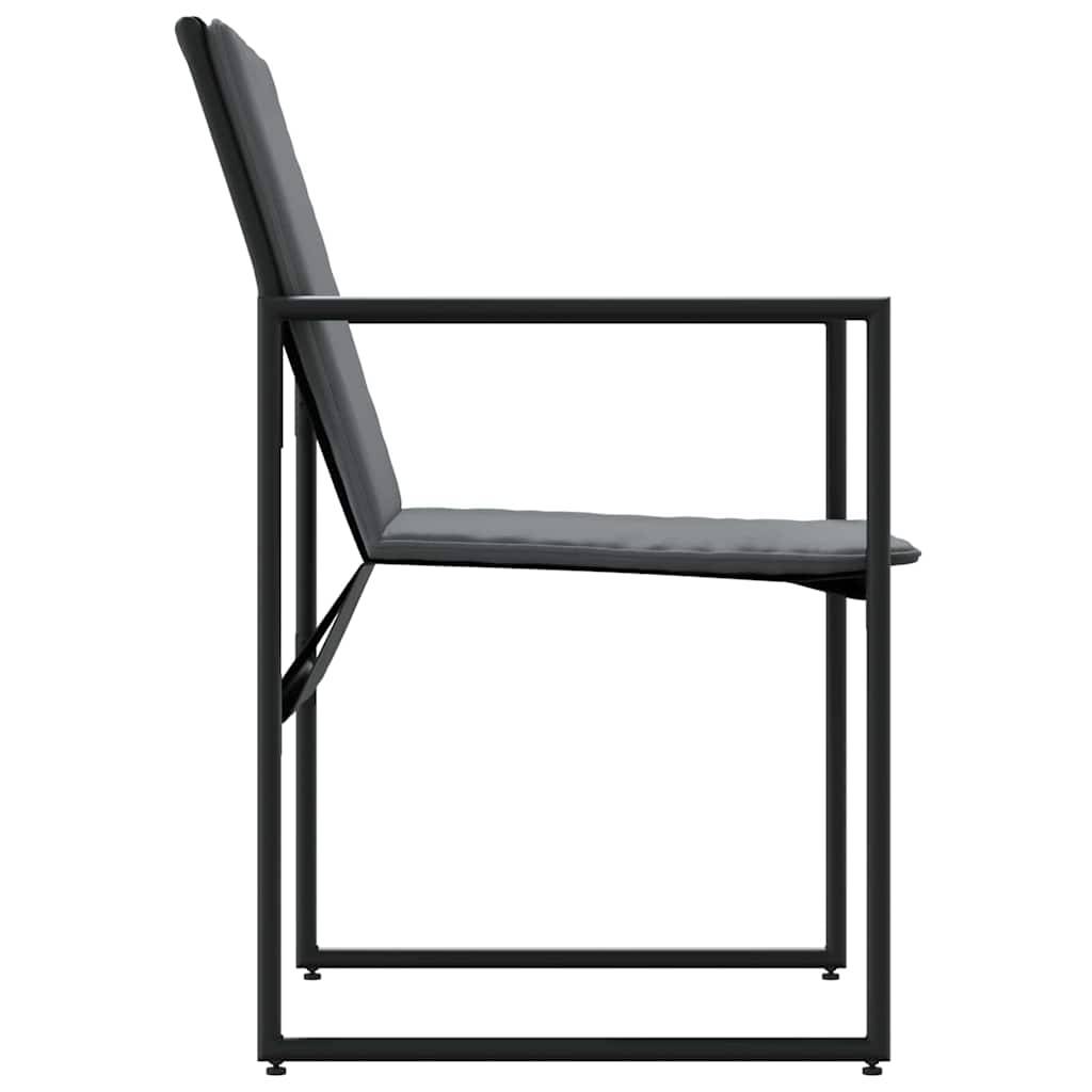 Chaise avec coussin Textilène Noir et Anthracite 59 x 50,5 x 81,5 cm - PANGIVO - Image 9