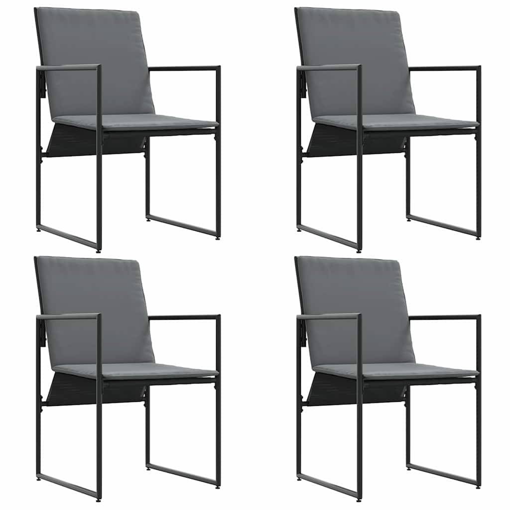 Chaise avec coussin Textilène Noir et Anthracite 59 x 50,5 x 81,5 cm - PANGIVO - Image 6