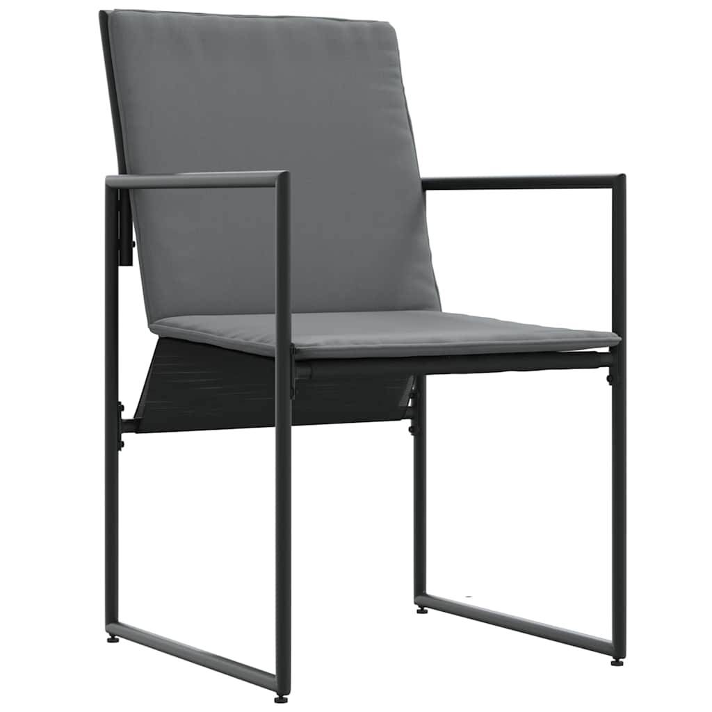 Chaise avec coussin Textilène Noir et Anthracite 59 x 50,5 x 81,5 cm - PANGIVO - Image 5