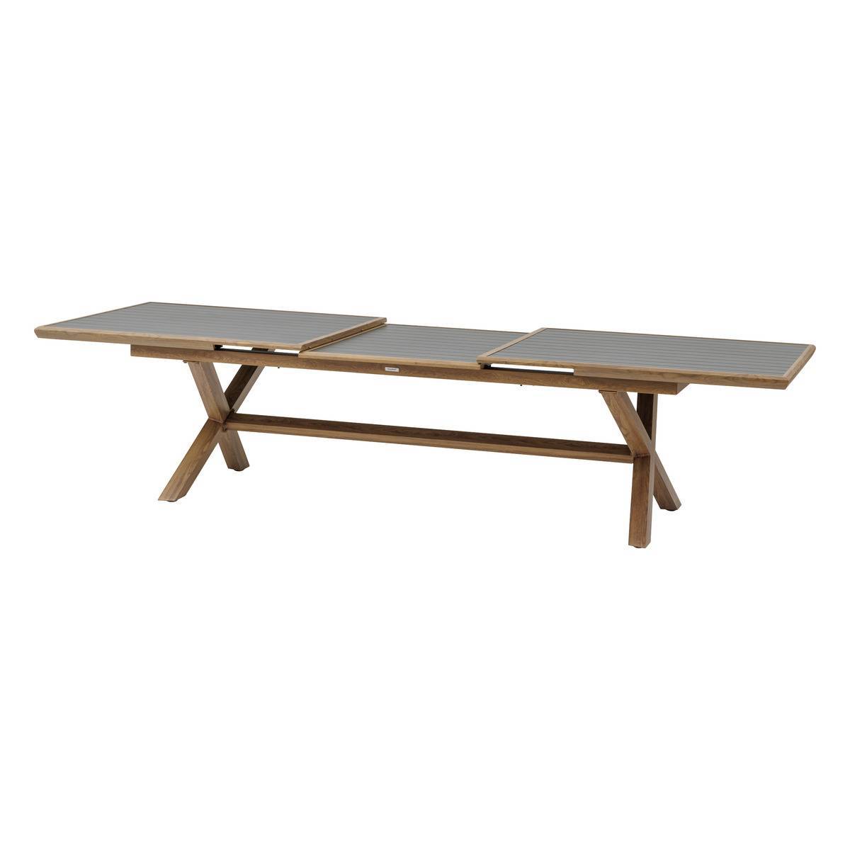 Hesperide - Table de jardin extensible "Axiome" graphite & honey 12 places en aluminium - Hespéride - Image 4