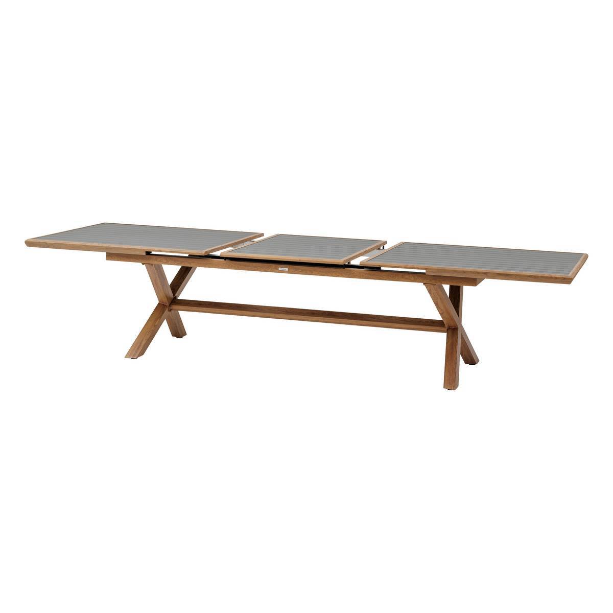 Hesperide - Table de jardin extensible "Axiome" graphite & honey 12 places en aluminium - Hespéride - Image 5
