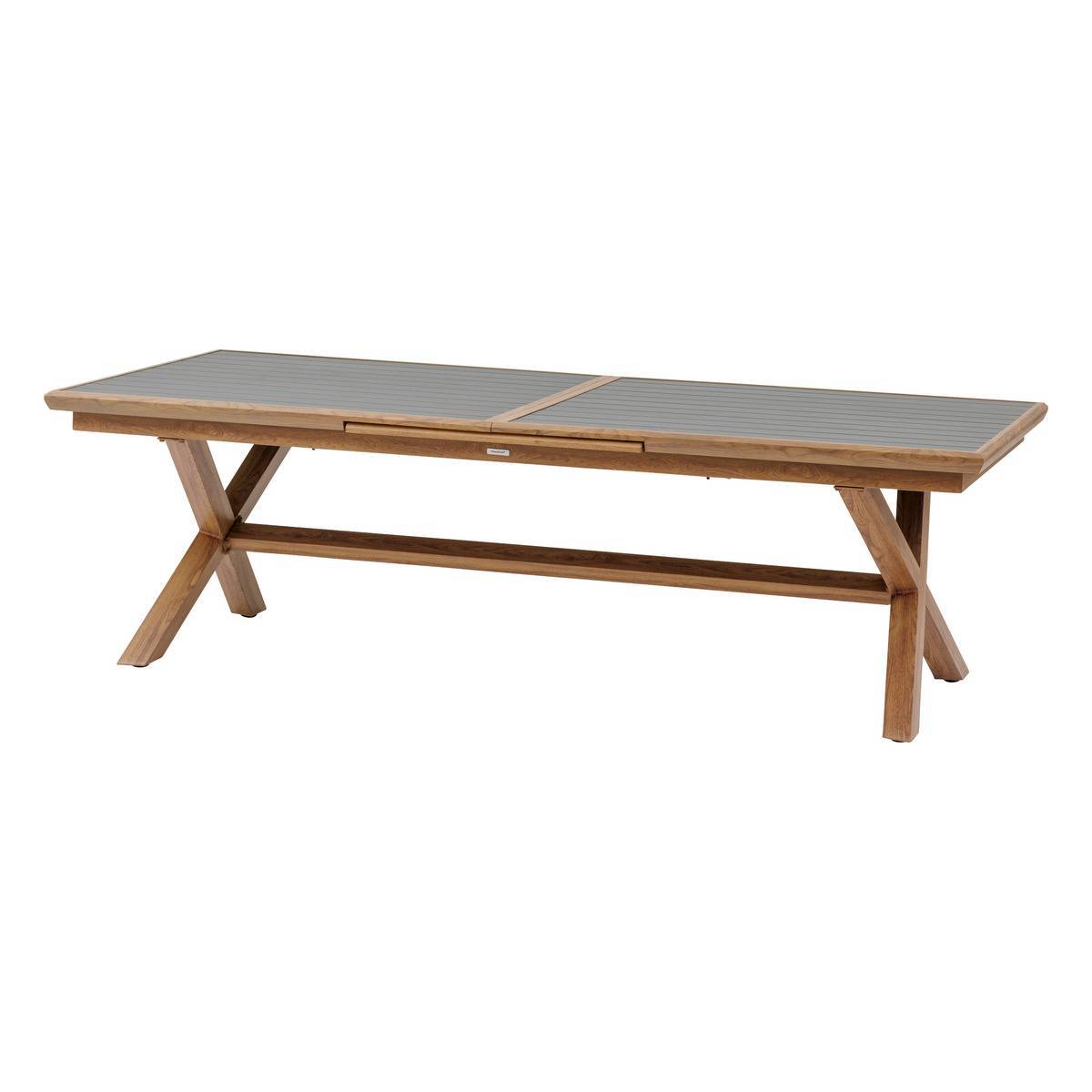 Hesperide - Table de jardin extensible "Axiome" graphite & honey 12 places en aluminium - Hespéride - Image 3