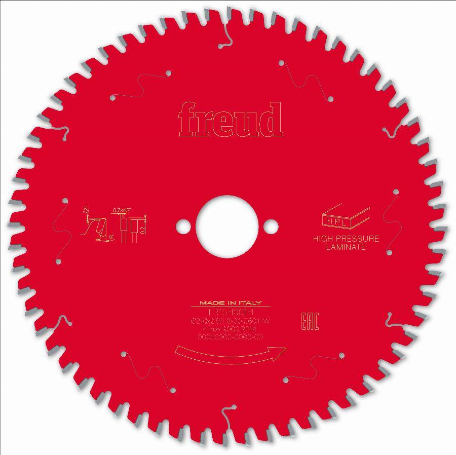 Lame pour scie circulaire portative FREUD - Ø210 2,8/1,8 AL30 Z60 TP 0° - F03FS09869 -FR15H001H - Imagen 2