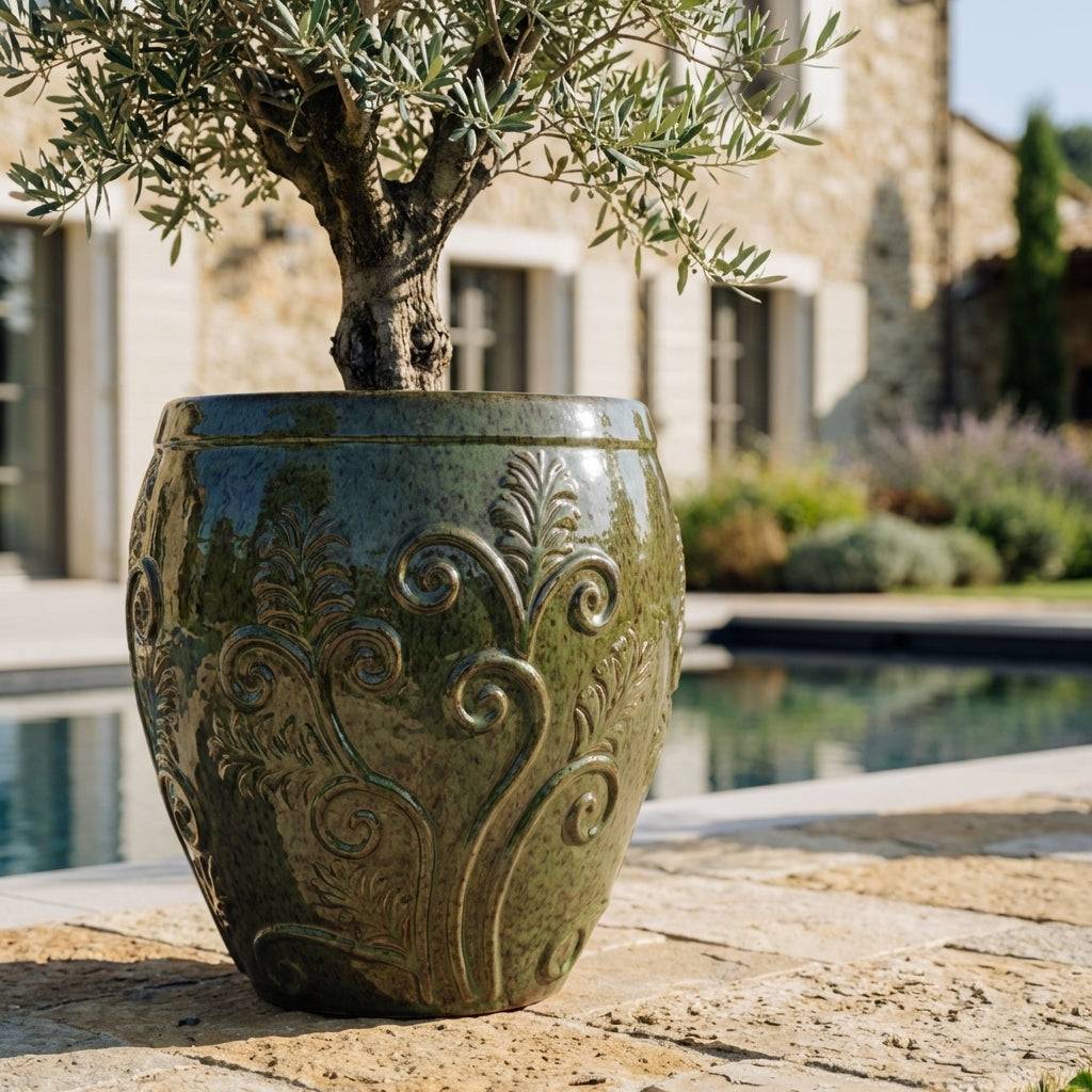 Provencelia - Pot GAIA 52x58cm vert tropical - Image 2