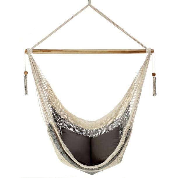 Hamac Del Sol - Hamac Chaise Rama XL Blanc et gris- Hamac del Sol - Imagen 1