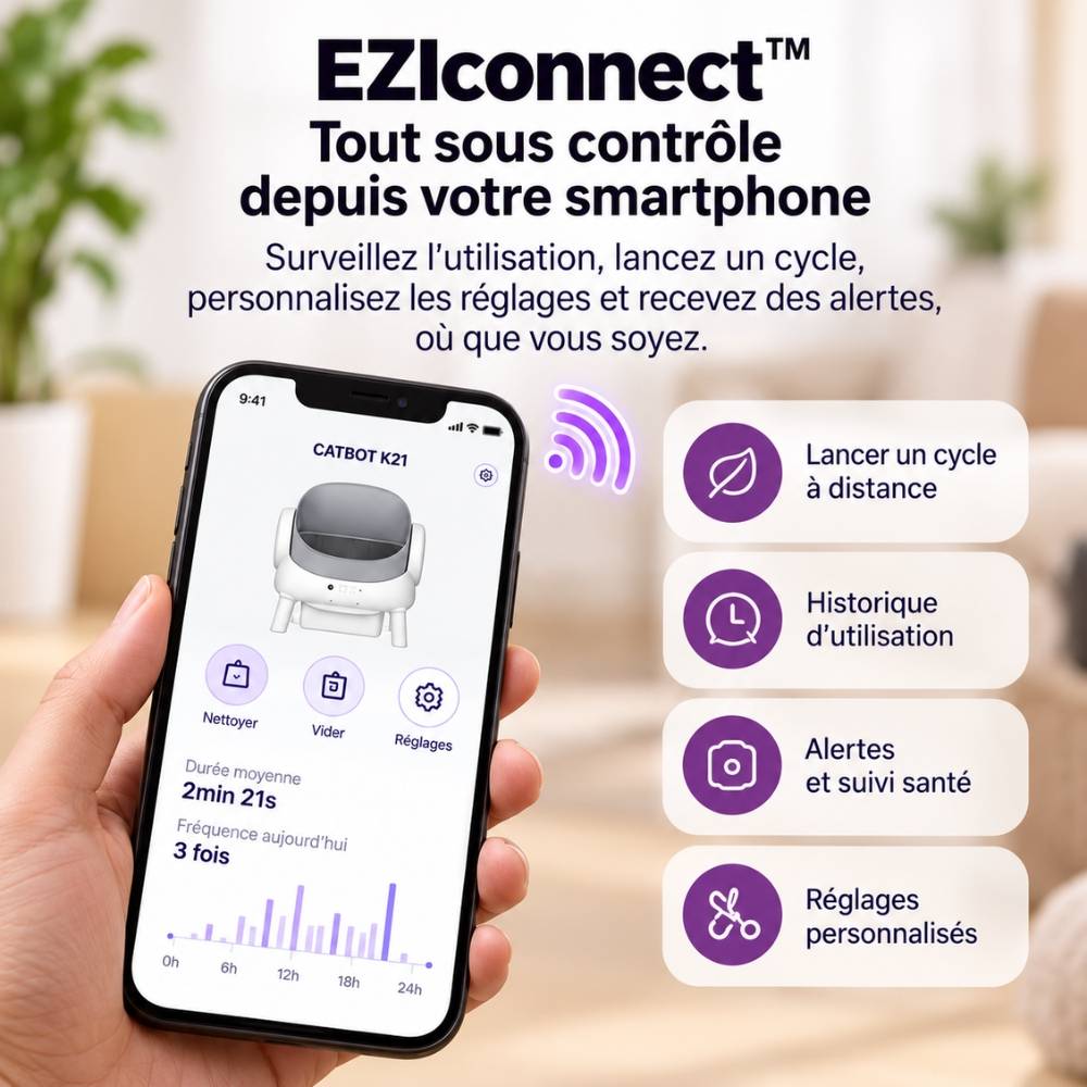 Eziclean - Litière autonettoyante connectée - maison de toilette pour chat eziclean® CATBOT K2i - Image 4