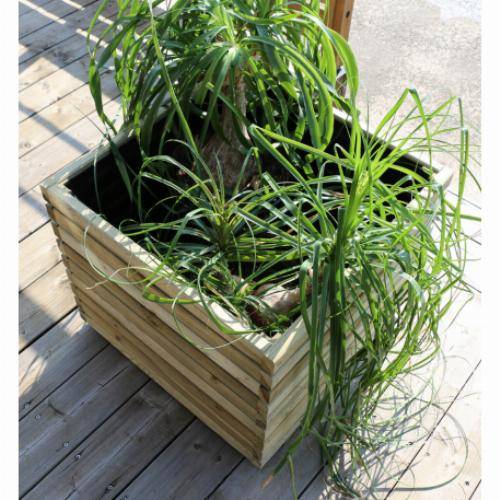 Jardipolys - Bac à fleurs KÜB rectangle en pin - 17 L - 40 x 25 x 26,5 cm Jardipolys - Imagen 3