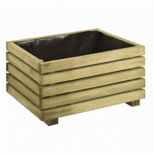 Jardipolys - Bac à fleurs KÜB rectangle en pin - 17 L - 40 x 25 x 26,5 cm Jardipolys - Imagen 4