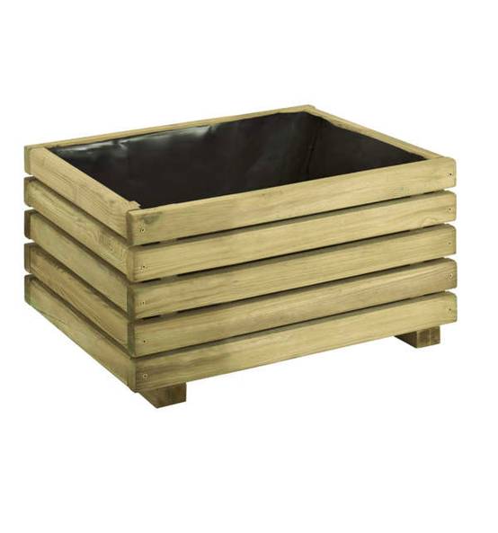 Jardipolys - Bac à fleurs KÜB rectangle en pin - 17 L - 40 x 25 x 26,5 cm Jardipolys - Imagen 1