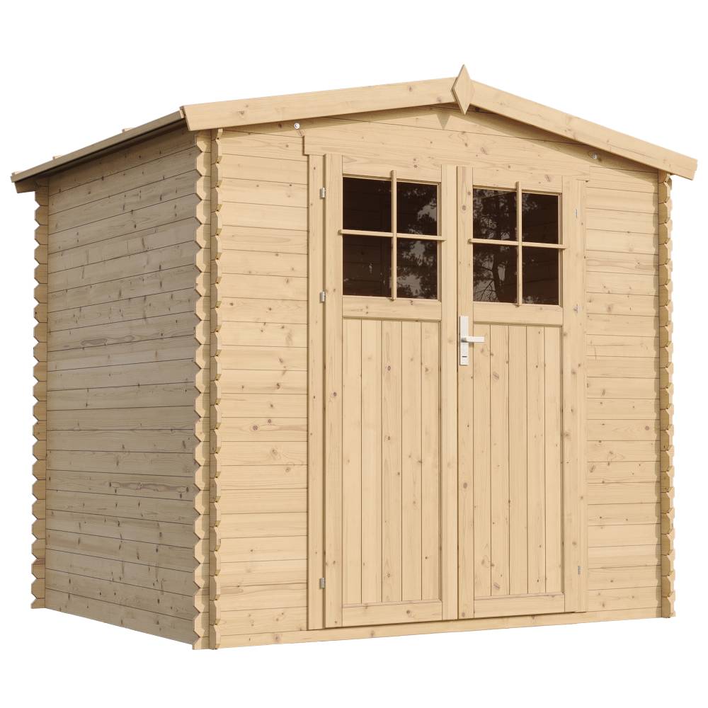 Timbela - Abri de jardin en bois I236xL226xH218 cm/ 4,33 m² avec sol traité et porte verrouillable de haute qualité - 19 mm d’épaisseur - Timbela M369F+M369G - Imagen 2