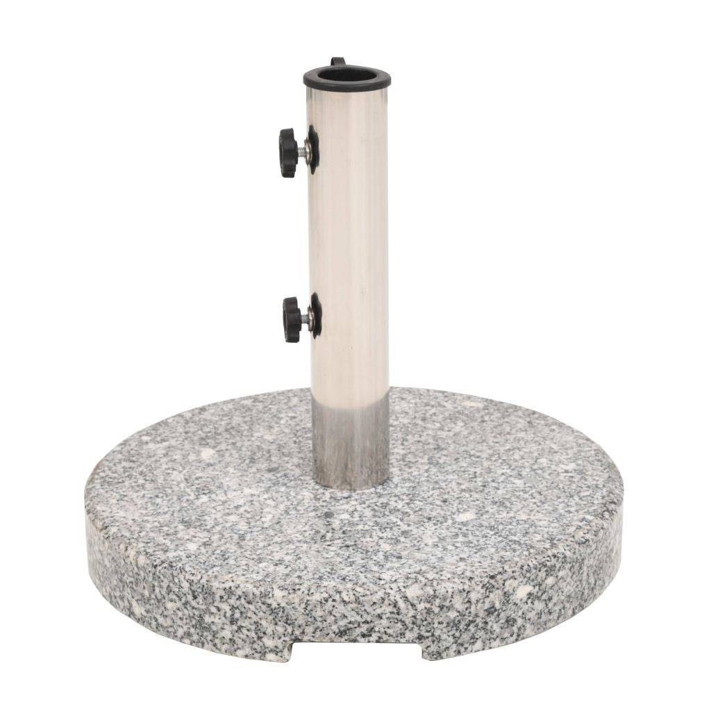Helloshop26 - Pied base socle de parasol granite tube en acier inoxydable rond 22 kg - Imagen 2