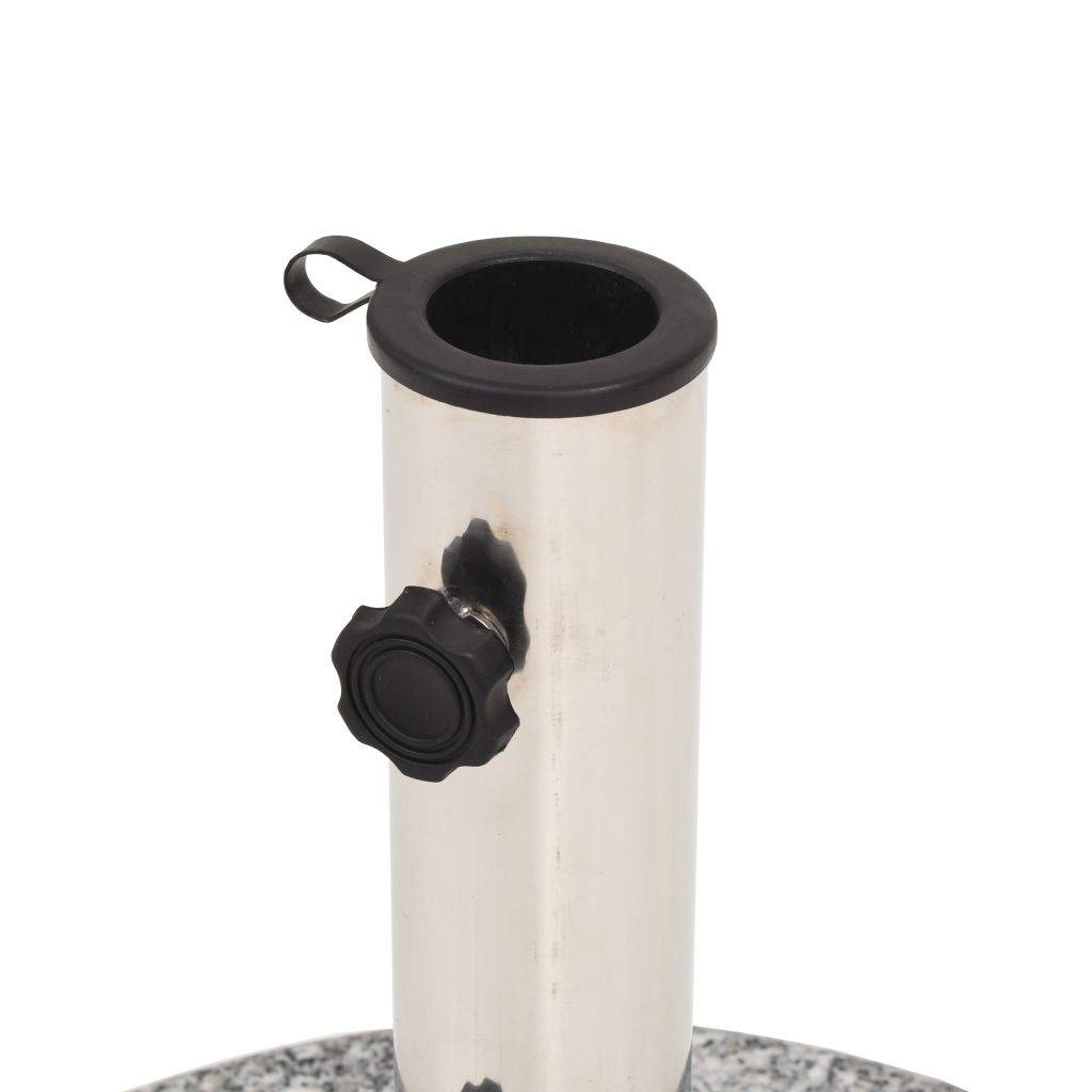 Helloshop26 - Pied base socle de parasol granite tube en acier inoxydable rond 22 kg - Imagen 4