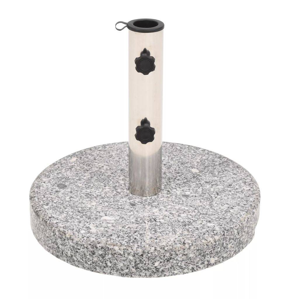 Helloshop26 - Pied base socle de parasol granite tube en acier inoxydable rond 22 kg - Imagen 1