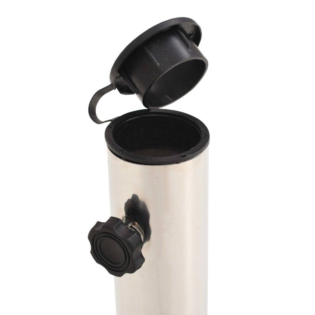 Helloshop26 - Pied base socle de parasol granite tube en acier inoxydable rond 22 kg - Imagen 6