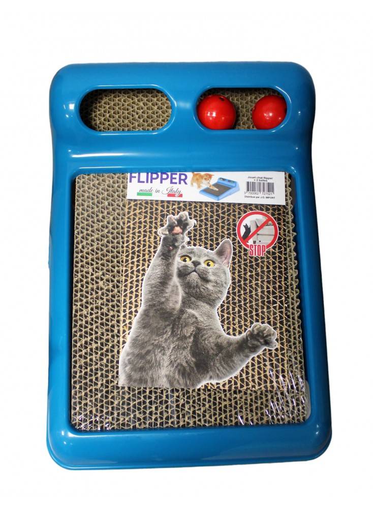 Jouet chat flipper et 2 balles MUTICOLORE - Mon Ami Luki - Image 1