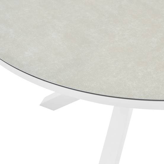 Table ronde, 4 Personnes Verre en céramique Taupe MALETTO - Beliani - Image 4