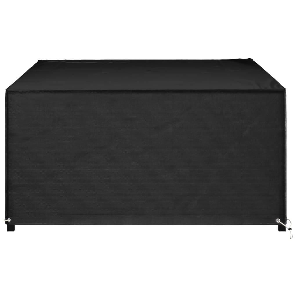 Housse Salon de Jardin Rectangulaire PE Étanche Protection UV pour Grande Table et Chaises de Jardin Noir 230x165x80cm – ComfortXL Outdoor Living - Image 5
