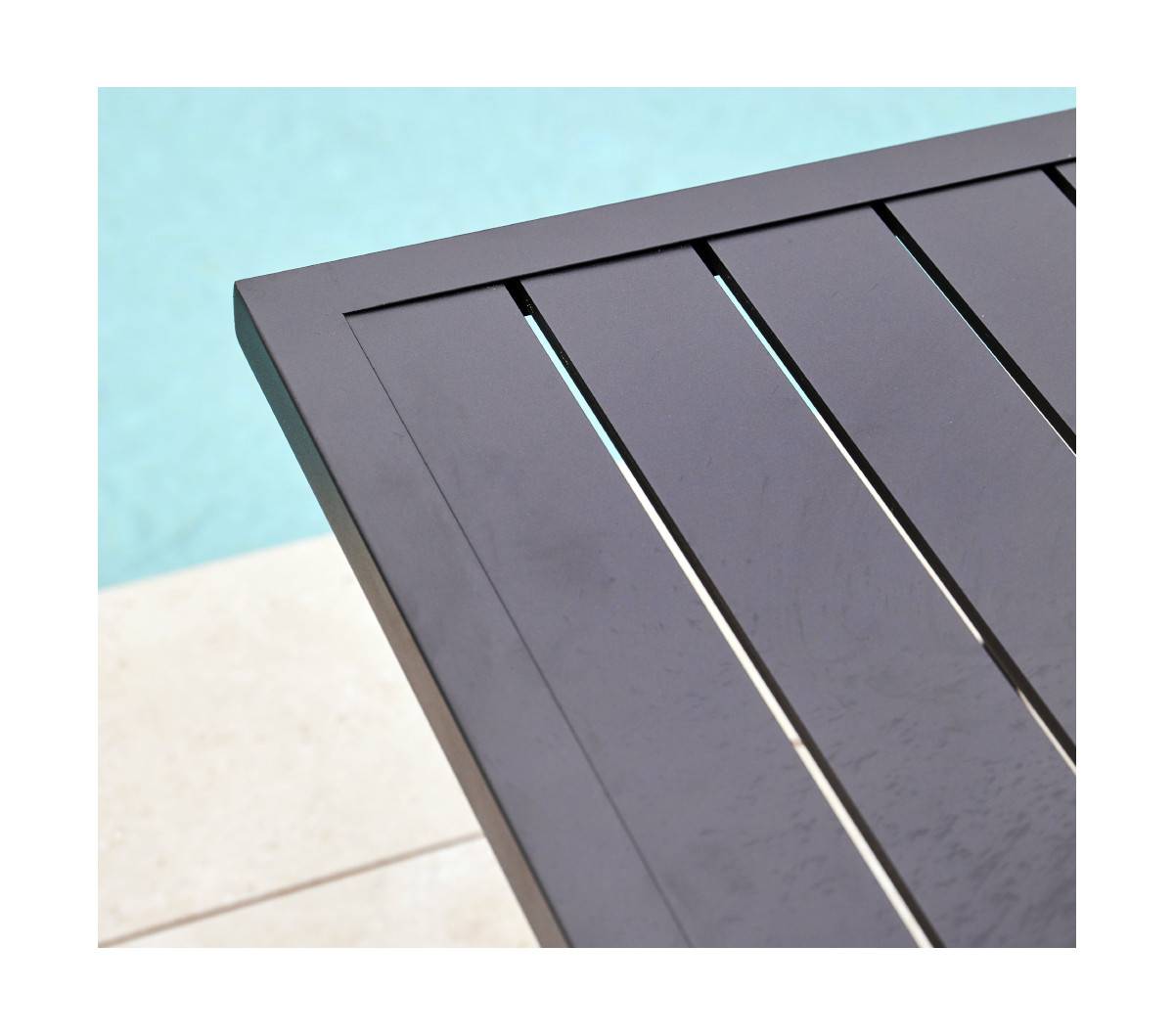 Ensemble table et chaises de jardin  8 places  Gris Anthracite  GUETHARY - Imagen 3