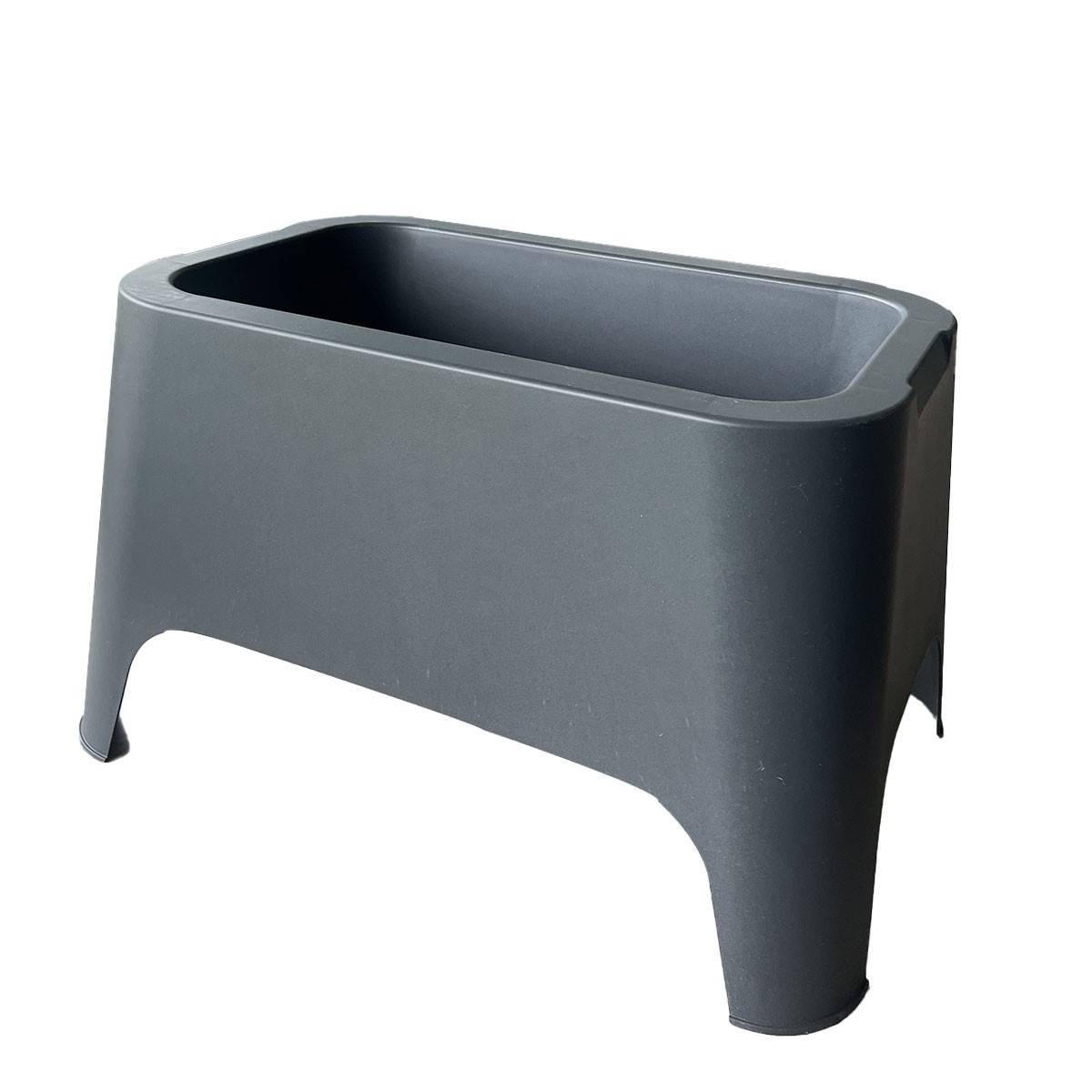 Table basse de jardin 59x 39x 36cm Anthracite Avec couvercle Extérieur / Intérieur TOOMAX - Imagen 7