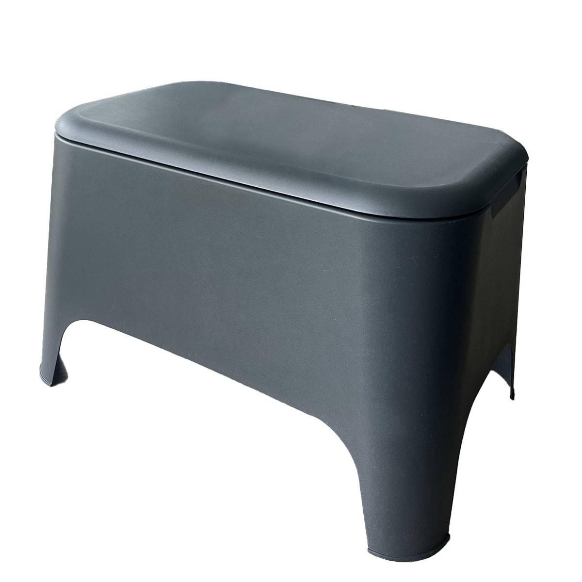Table basse de jardin 59x 39x 36cm Anthracite Avec couvercle Extérieur / Intérieur TOOMAX - Imagen 1
