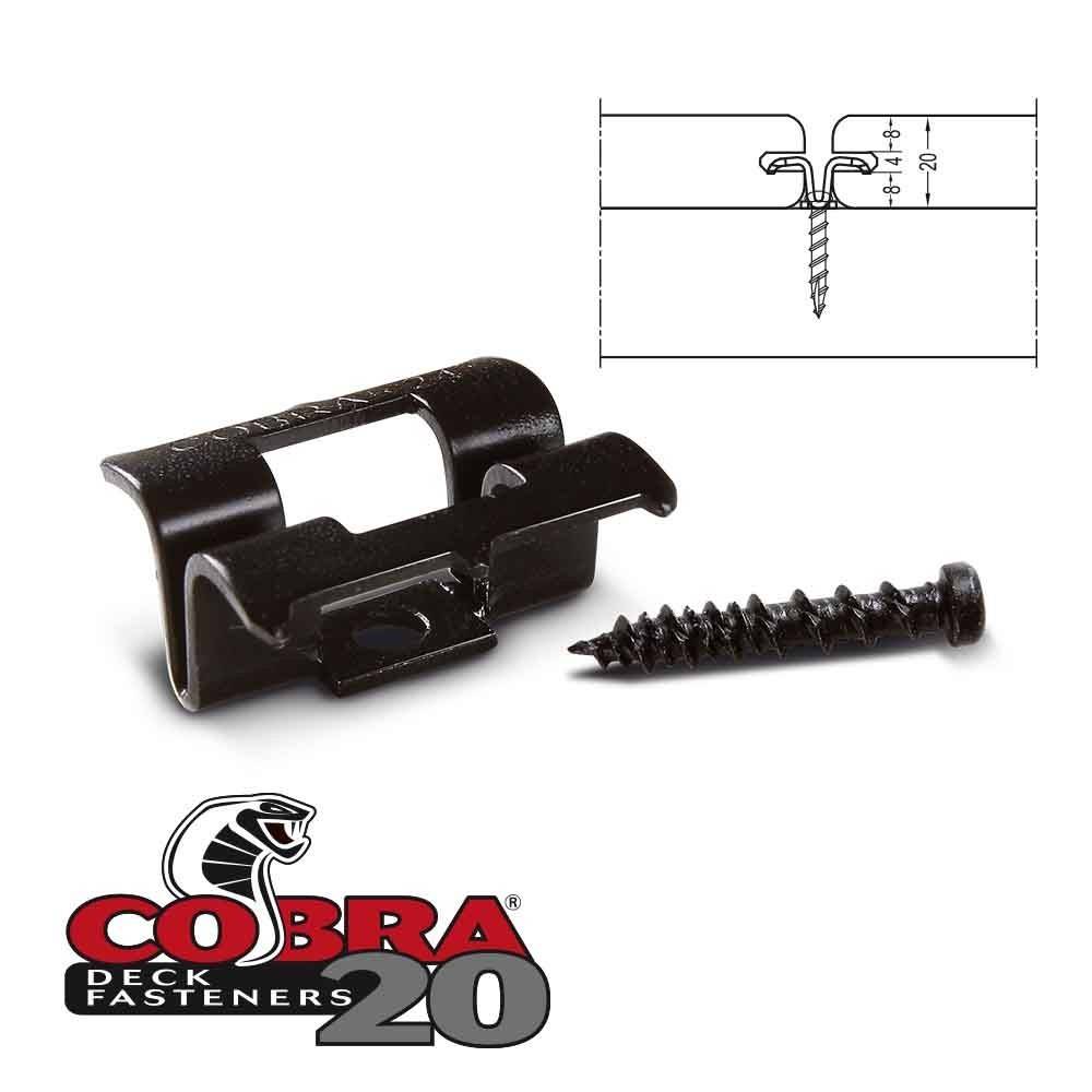 Decklinea - Clip Terrasse Bois COBRA 20 - 90 clips + Vis - Pour Lames en Bois et Bois Composite - Stable, Facile à Poser & Resistant - Imagen 3