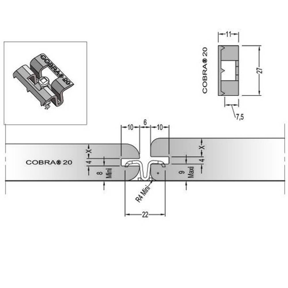 Decklinea - Clip Terrasse Bois COBRA 20 - 90 clips + Vis - Pour Lames en Bois et Bois Composite - Stable, Facile à Poser & Resistant - Imagen 5