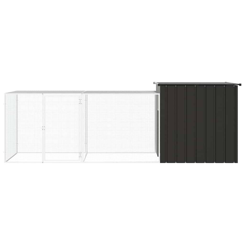 Vidaxl - Poulailler Anthracite 300x91x100 cm Acier galvanisé vidaXL 3106452 - Image 4
