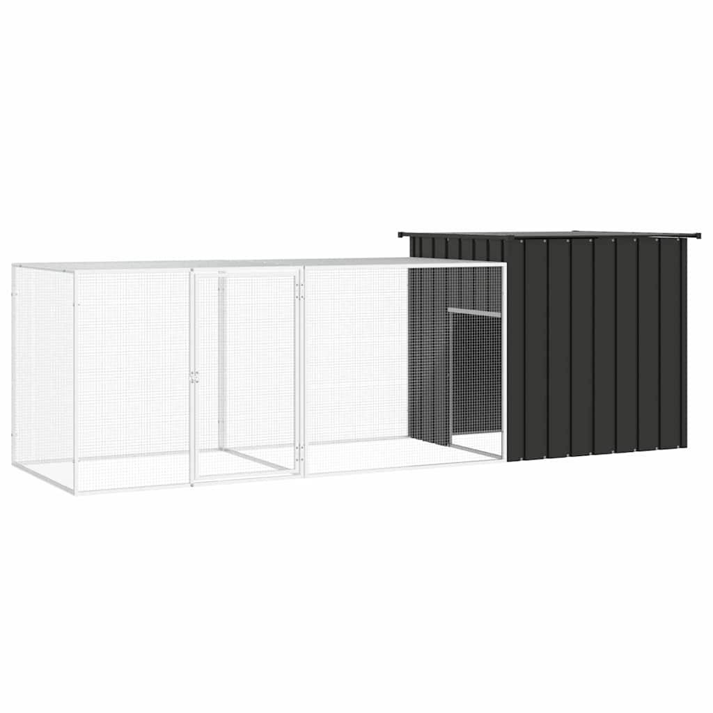 Vidaxl - Poulailler Anthracite 300x91x100 cm Acier galvanisé vidaXL 3106452 - Image 1
