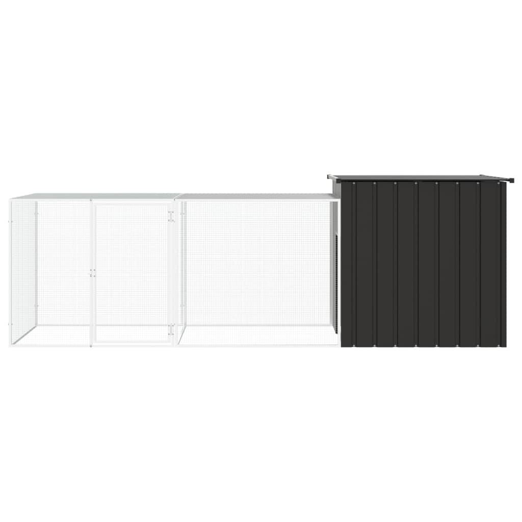 Vidaxl - Poulailler Anthracite 300x91x100 cm Acier galvanisé vidaXL 3106452 - Image 6
