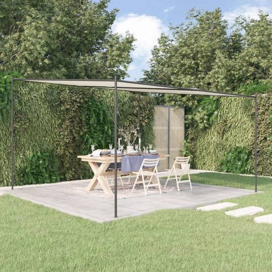 Maison Chic - Pergola Jardin - Tonnelle de jardin - Belvédère blanc 4x4 m 180 g/m² tissu et acier MI112 - Image 2