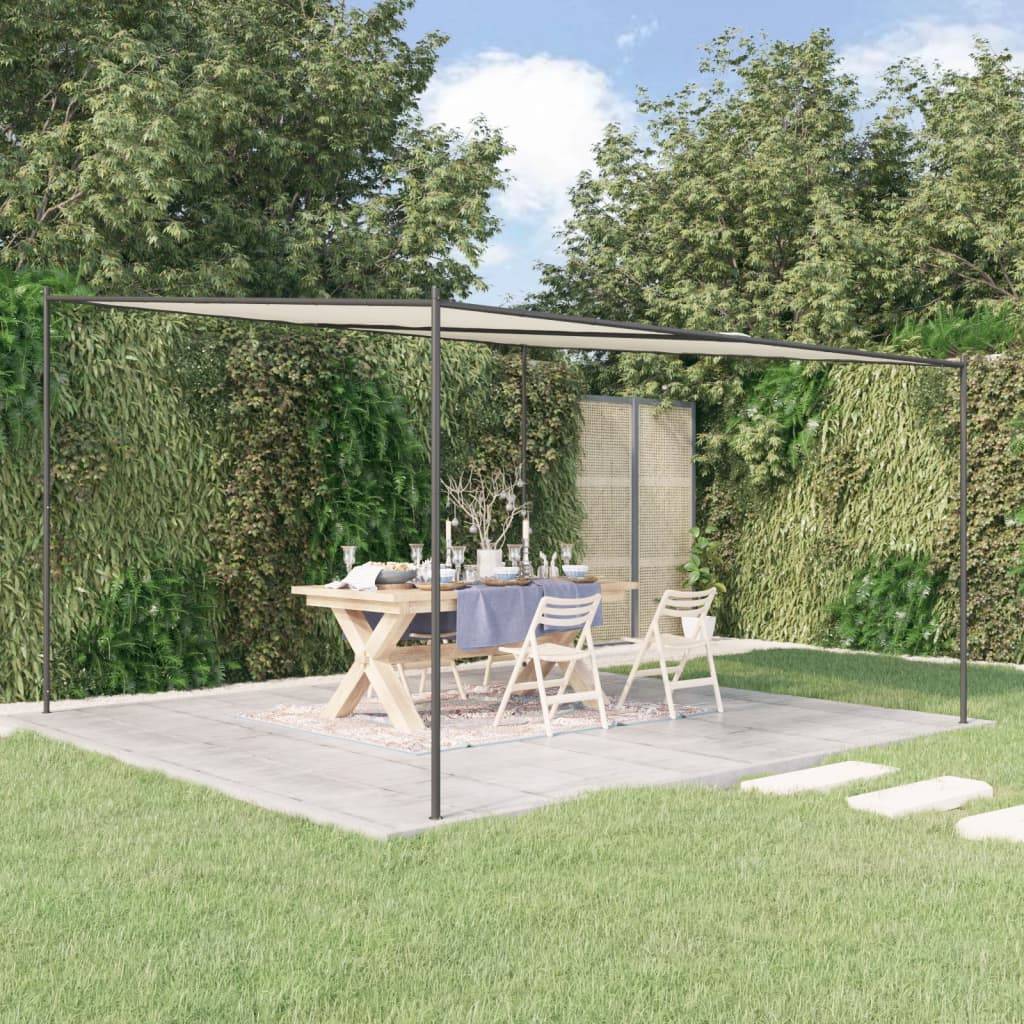 Maison Chic - Pergola Jardin - Tonnelle de jardin - Belvédère blanc 4x4 m 180 g/m² tissu et acier MI112 - Image 2
